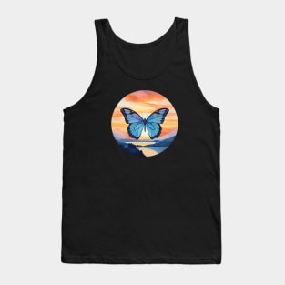 Blue Morpho Butterfly Tank Top